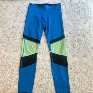 JoyLab Women’s Premium leggings Color block mid-rise blue black green size XS